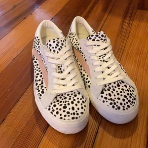 Madewell leather/calf hair sneakers size 8.5